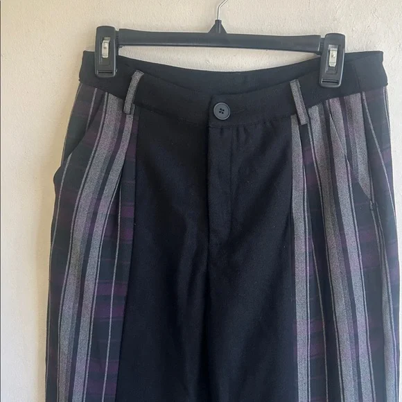 Disturbia Gambit Spliced Check Goth Tapered Trousers Size 6 NWT - Picture 7 of 12
